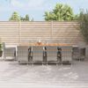 vidaXL Set mobilier de grădină cu perne, 11 piese, gri, poliratan