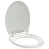 vidaXL Capac WC cu &icirc;nchidere silențioasă, alb, oval
