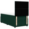 vidaXL Pat box spring cu saltea, verde &icirc;nchis, 90x200 cm, catifea