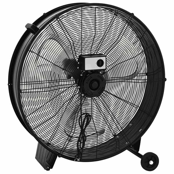 vidaXL Ventilator industrial cu tambur, negru, 77 cm, 240 W