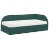vidaXL Cadru de pat colțar cu saltea cu headboard 2 pcs Verde Catifea