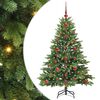 vidaXL Brad de Crăciun artificial cu 150 LED Verde 120 cm PE și PVC