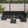 vidaXL Set de canapele pentru grădină cu pernă 9 pcs Bej Rattan poli