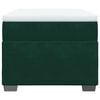 vidaXL Pat box spring cu saltea, verde &icirc;nchis, 90x190 cm, catifea