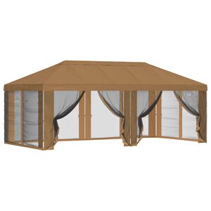 vidaXL Copertină pentru Foișor cu Perete laterale Bej 600,5 x 300,5 cm