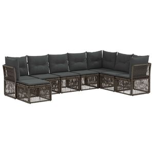 vidaXL Set de canapele pentru grădină 8 buc. Gri poliratan