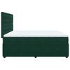 vidaXL Pat box spring cu saltea, verde &icirc;nchis, 200x200 cm, catifea
