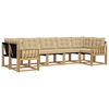 vidaXL Set de canapele de exterior cu pernă 7 pcs Alb și Bej
