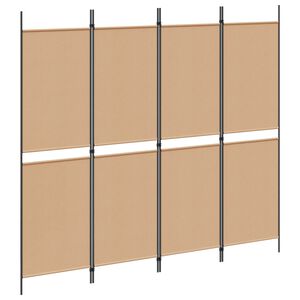 vidaXL Separator de cameră cu 4 panouri Bej 200 x 180 cm Țesătură