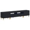 vidaXL Dulap TV LED cu 5 piese Negru Lemn prelucrat