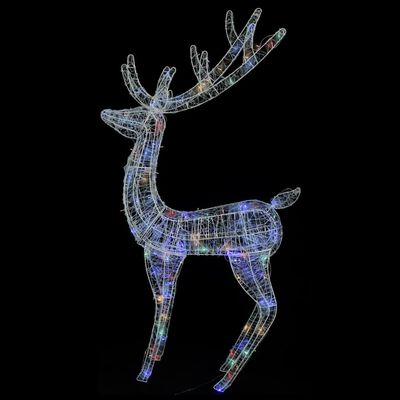 vidaXL Ren de Crăciun 250 LED-uri, 2 buc. multicolor 180 cm acril XXL