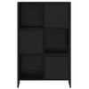 vidaXL Dulap pentru cărți Stejar Negru 68 x 30 x 108.5 cm