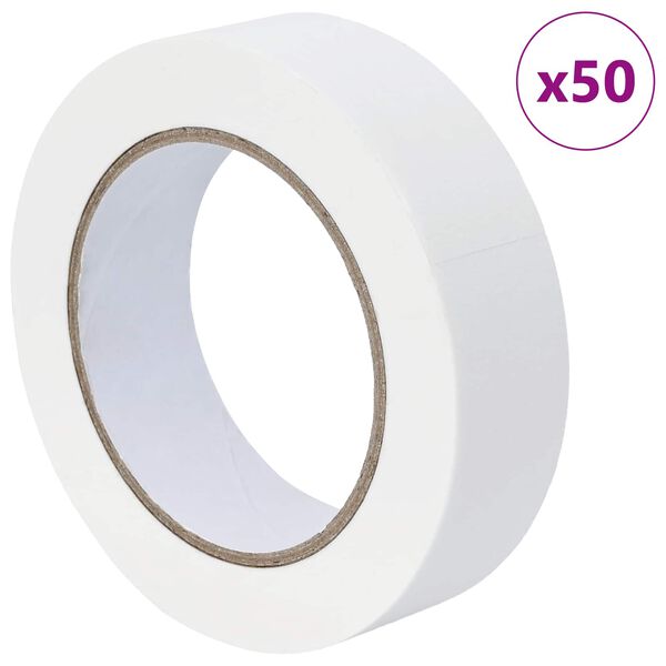 vidaXL Bende de Mascare pentru Pictori 50 pcs Alb 30mm x 50m H&acirc;rtie