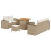 vidaXL Set de canapele pentru grădină 8 pcs Bej poliratan
