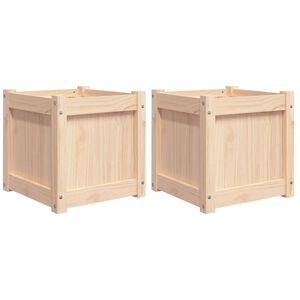 vidaXL Jardiniere de grădină, 2 buc., lemn masiv de pin