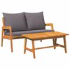 vidaXL 2 buc. Set bistro Lemn Solid de Acacia Ulei Natural