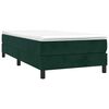 vidaXL Pat box spring cu saltea, verde închis, 100x200 cm, catifea