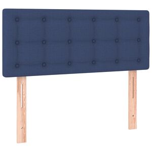 vidaXL Tăblie de pat, albastru, 90x5x78/88 cm, textil