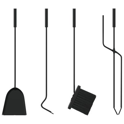 vidaXL Set de unelte pentru șemineu, 5 piese, 23x15x66 cm, oțel