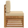vidaXL Canapea de exterior cu braț final natural 91 x 63 x 73 cm