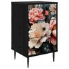 vidaXL Dulap de noapte BORNE Stejar Negru 36 x 33 x 61 cm