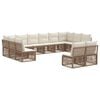 vidaXL Set de canapele pentru grădină 12 pcs Bej poliratan