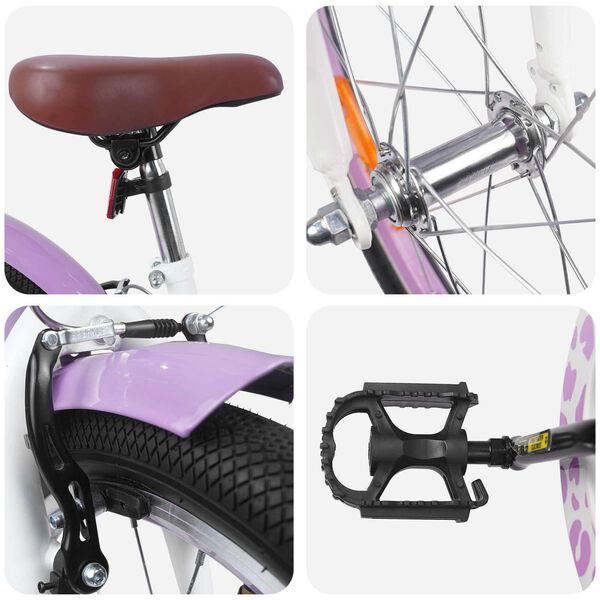 vidaXL Bicicletă pentru Copii 18 Inci pentru 5-7 ani Violet