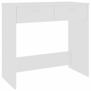 vidaXL Birou, alb, 80x40x75 cm, lemn prelucrat