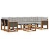 vidaXL Set de canapele de exterior 8 pcs Natural și gri deschis