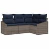 vidaXL Set de canapele pentru grădină 4 pcs Gri și albastru marin