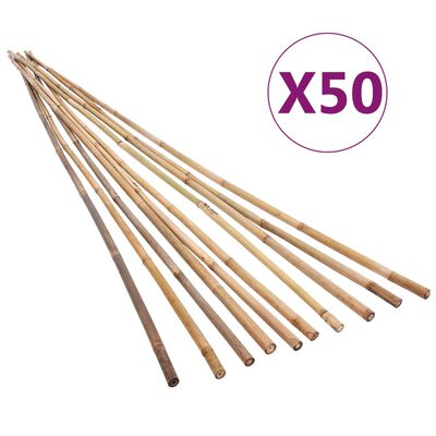 vidaXL Bețe de bambus de grădină, 50 buc., 170 cm