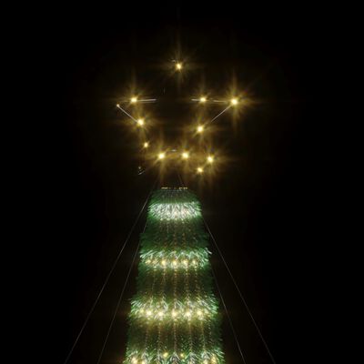 vidaXL Con de lumină brad de Crăciun cu 275 LED-uri, alb cald, 180 cm