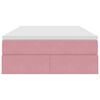 vidaXL Pat cu saltea și spațiu de depozitare Roz 120 x 190 cm Catifea