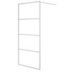 vidaXL Paravan duș walk-in argintiu 90x195 cm sticlă ESG transparentă