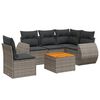 vidaXL Set mobilier grădină cu perne, 6 piese, gri, poliratan