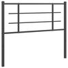 vidaXL Tăblie de pat de schimb metalică, negru, 107 cm