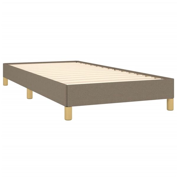 vidaXL Cadru de pat fără saltea Taupe 90x200 cm țesătură