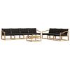vidaXL Set de canapele de exterior 8 pcs Alb și negru