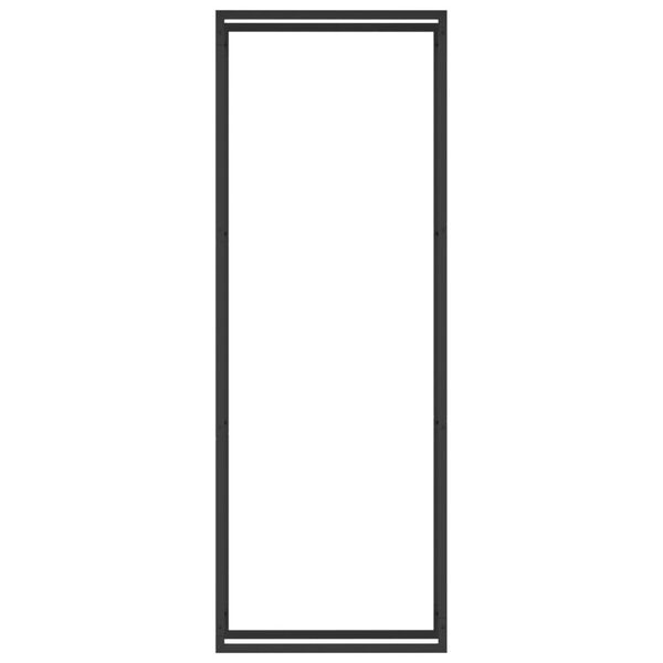 vidaXL Suport pentru lemne de foc, negru mat, 80x28x222 cm, oțel