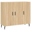 vidaXL Dulap, stejar sonoma, 90x34x80 cm, lemn compozit