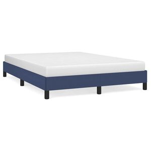 vidaXL Cadru de pat fără saltea, albastru, 140x190 cm, textil