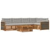 vidaXL Set de canapele de exterior 6 pcs Natural și gri deschis