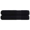 vidaXL Prosoape FROGN 2 buc., negru, 100x200 cm, 360 g/m&sup2;