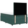 vidaXL Pat box spring cu saltea, verde &icirc;nchis, 120x200 cm, catifea