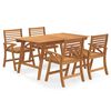 vidaXL Set mobilier de grădină, 5 piese, lemn masiv de acacia