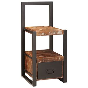 vidaXL Suport pentru Haine cu sertar Multicolour Lemn masiv recuperat