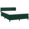 vidaXL Pat box spring cu saltea, verde &icirc;nchis, 160x220 cm, catifea