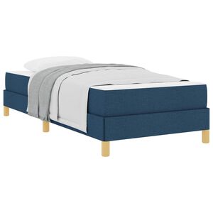 vidaXL Pat cu arcuri cu saltea albastru 80 x 200 cm țesătură