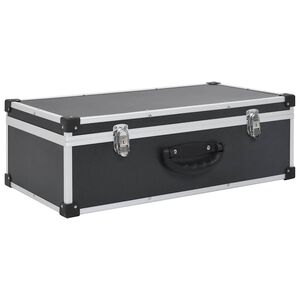 vidaXL Carcasă pentru 80 CD-uri, aluminiu, ABS, negru