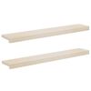 vidaXL Pervazuri 2 buc. Alb 100 x 20 x 2 cm Lemn de stejar masiv